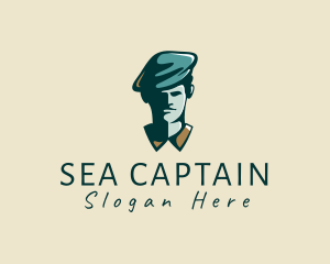Sailor Newspaperboy Hat Man logo design