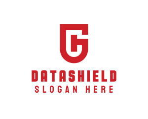 Orange Shield - Shield Software Letter C logo design