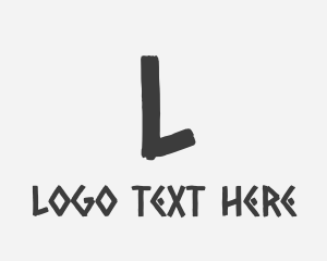 Letter Ink Text Logo