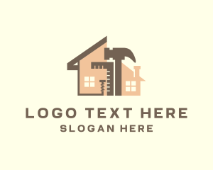 Woodwork - Real Estate Construction Tools logo design