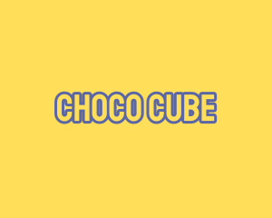 Yellow & Blue Outline Font Logo