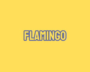 Yellow & Blue Outline Font Logo