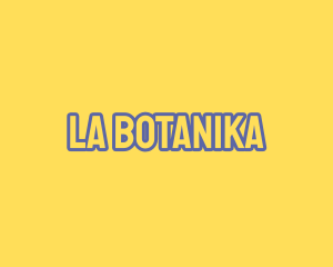 Yellow & Blue Outline Font logo design