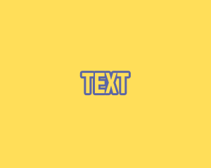 Yellow & Blue Outline Font logo design