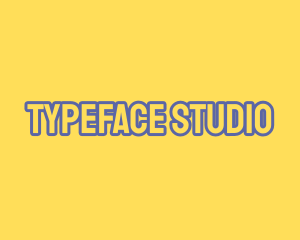 Yellow & Blue Outline Font logo design