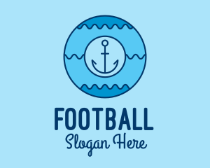 Blue Anchor Waves  logo design