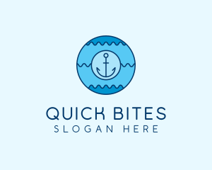 Blue Anchor Waves  logo design