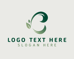 Vegetarian - Organic Leaf Letter C logo design