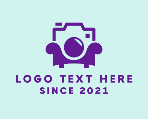 Upholstery - Violet Camera Armchair logo design