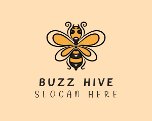 Yellow Wild Honeybee logo design