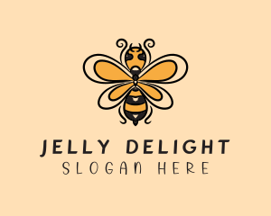 Yellow Wild Honeybee logo design