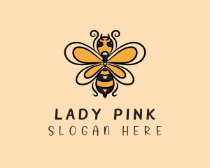 Nature - Yellow Wild Honeybee logo design