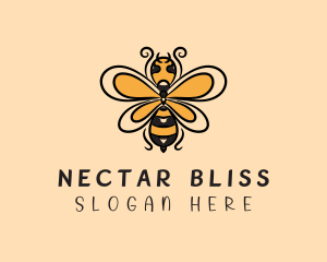 Nectar - Yellow Wild Honeybee logo design