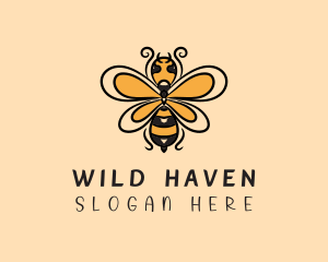 Yellow Wild Honeybee logo design