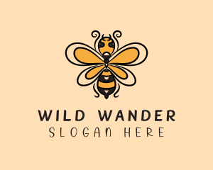 Yellow Wild Honeybee logo design