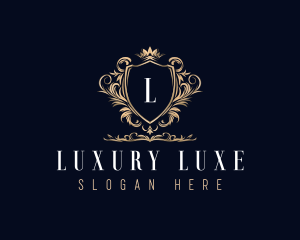 Luxury Crown Emblem logo design