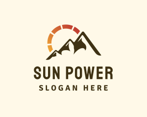 Mountain Sun Solar logo design