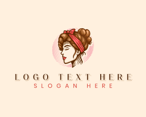 Glamour - Pinup Girl Fashion logo design