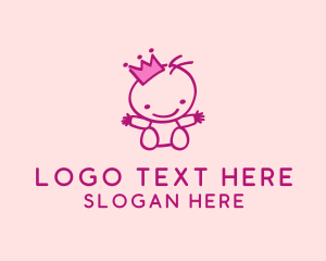 Regal - Pink Baby Princess logo design