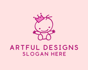 Pink Baby Princess logo design