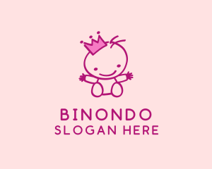 Baby Brand - Pink Baby Princess logo design