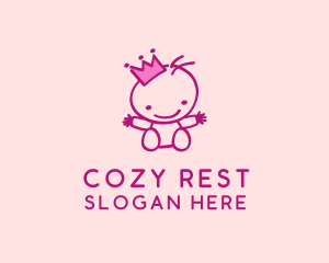 Pink Baby Princess logo design