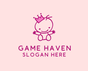 Toy Store - Pink Baby Princess logo design