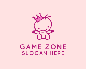 Toy Shop - Pink Baby Princess logo design