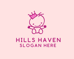 Pink Baby Princess logo design