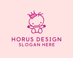 Pink Baby Princess logo design