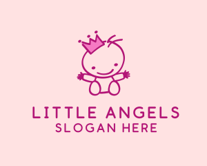 Pink Baby Princess logo design