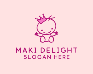 Pink Baby Princess logo design