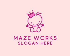 Pink Baby Princess logo design