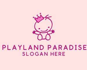 Childhood - Pink Baby Princess logo design