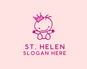 Pink Baby Princess logo design