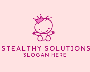 Pink Baby Princess logo design