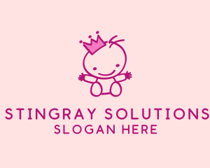 Pink Baby Princess logo design