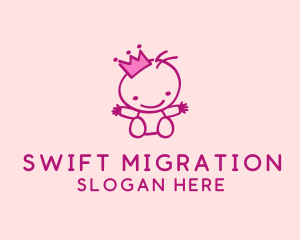 Pink Baby Princess logo design