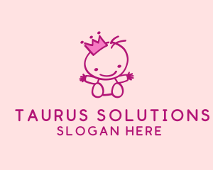 Pink Baby Princess logo design