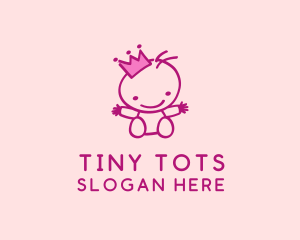 Baby - Pink Baby Princess logo design