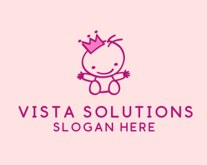 Pink Baby Princess logo design