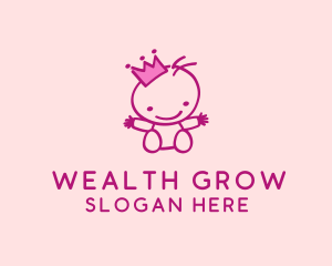 Pink Baby Princess logo design