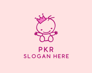 Pink Baby Princess logo design