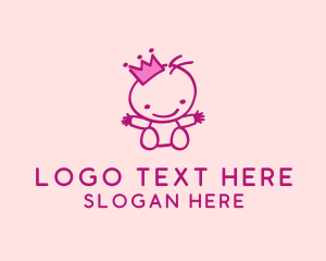 Doodle - Pink Baby Princess logo design