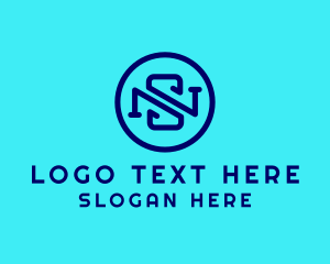 App - Tech Digital Company Letter NS logo design