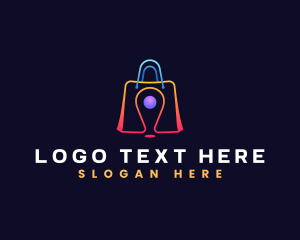 Delivery - Location Shopping Bag logo design