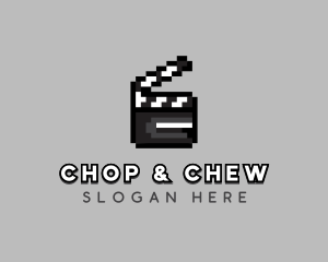 Pixel - Film Movie Clapperboard logo design