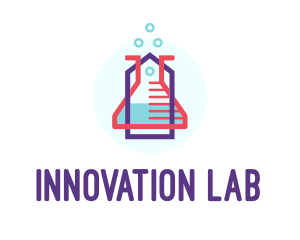 Experiment - Laboratory Flask Experiment logo design