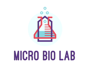 Laboratory Flask Experiment logo design