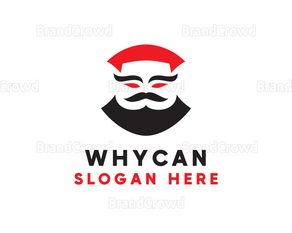 Bearded Man Head Logo
